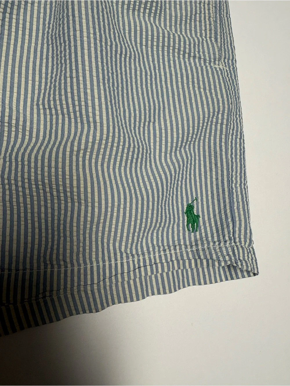 Polo by Ralph Lauren Men's Swim Shorts Blue/White Striped S/P Drawstring Mesh